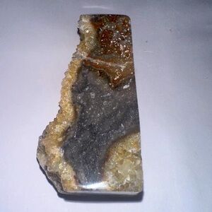 Septarian tower with calcite crystal side